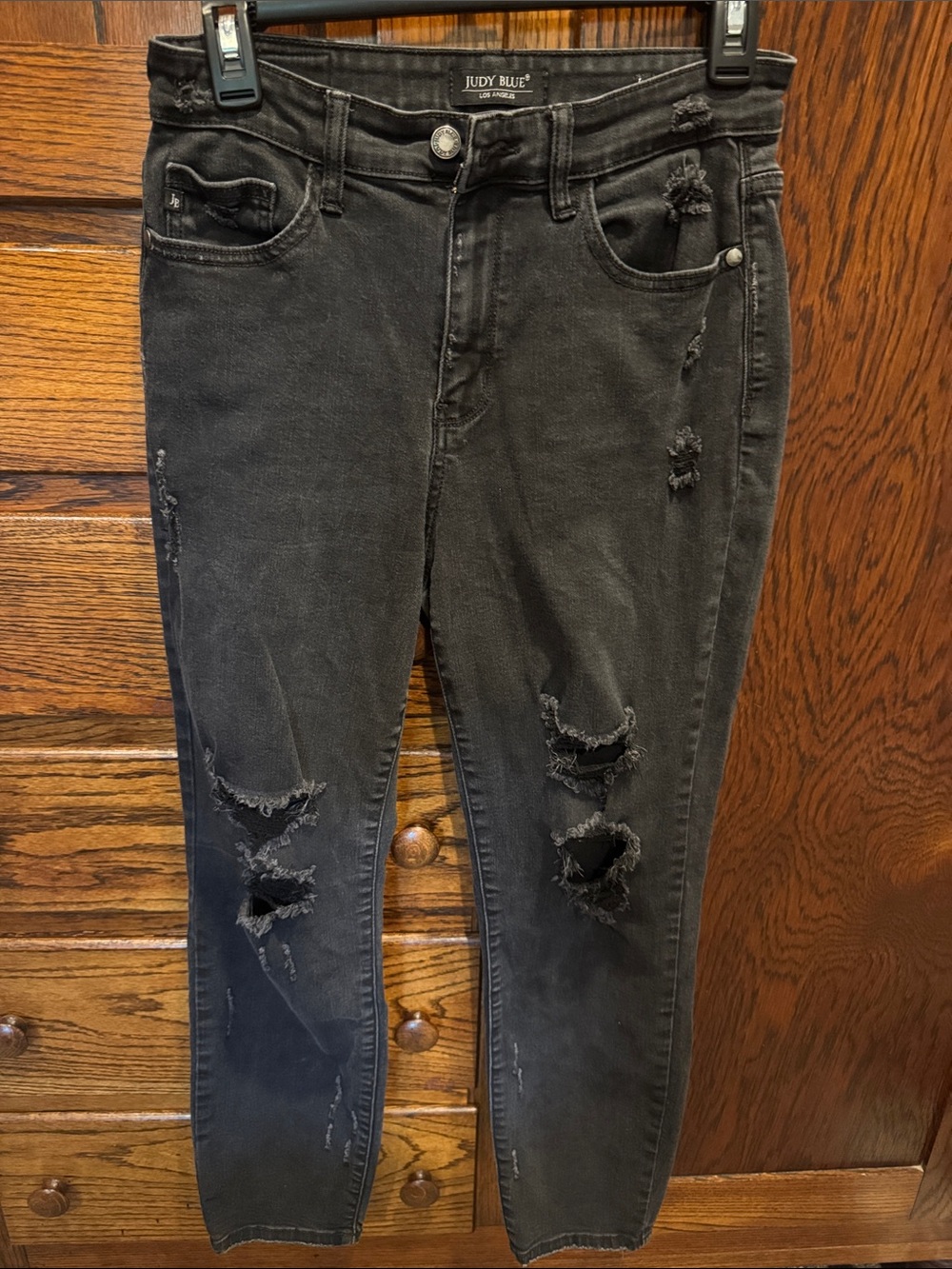Judy Blue Black Distressed Skinny Jeans